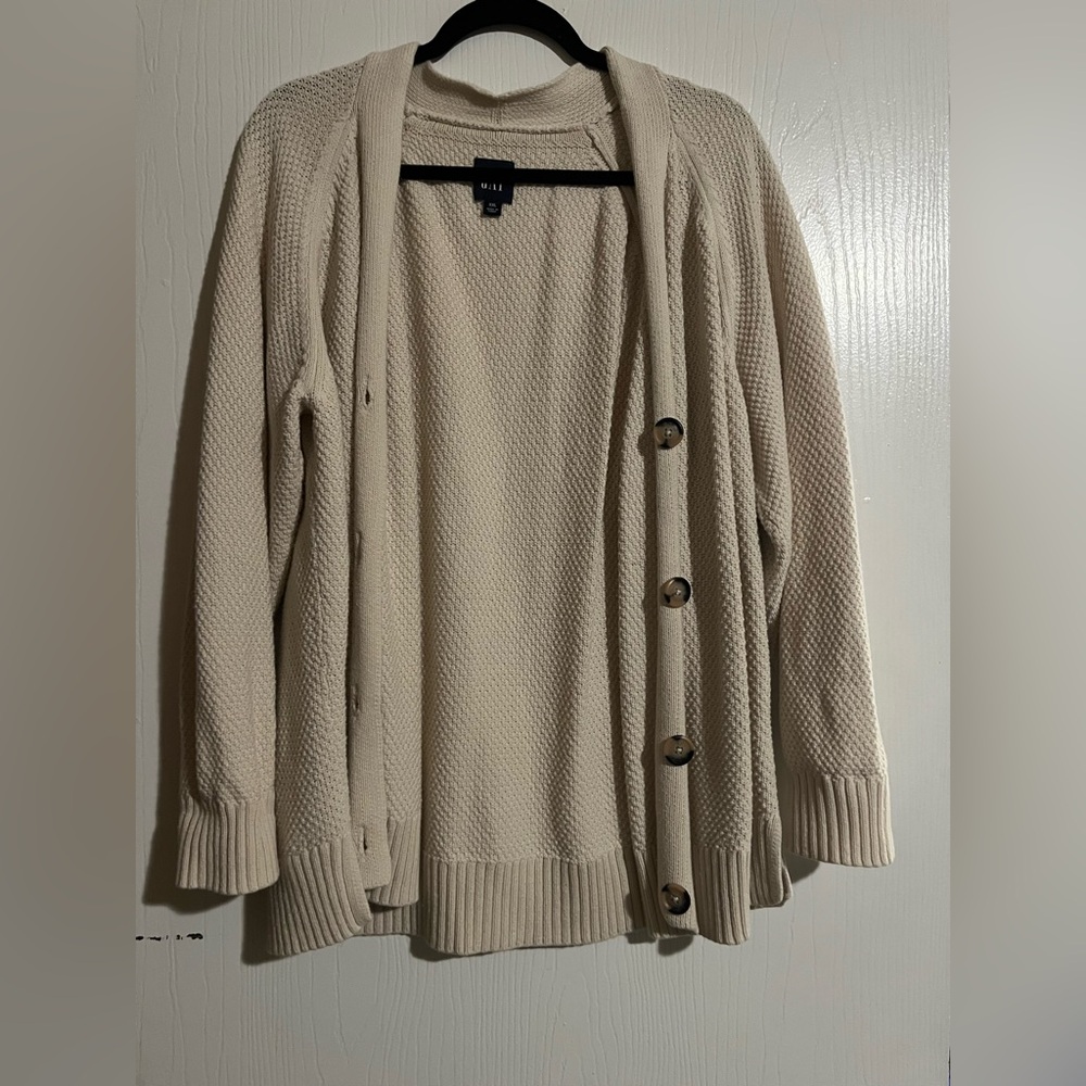 GAP Women's Beige Button-Up Cardigan